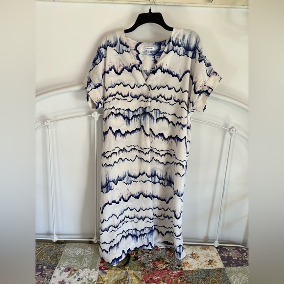 Nordstrom blue and white dress size medium - Picture 1 of 6